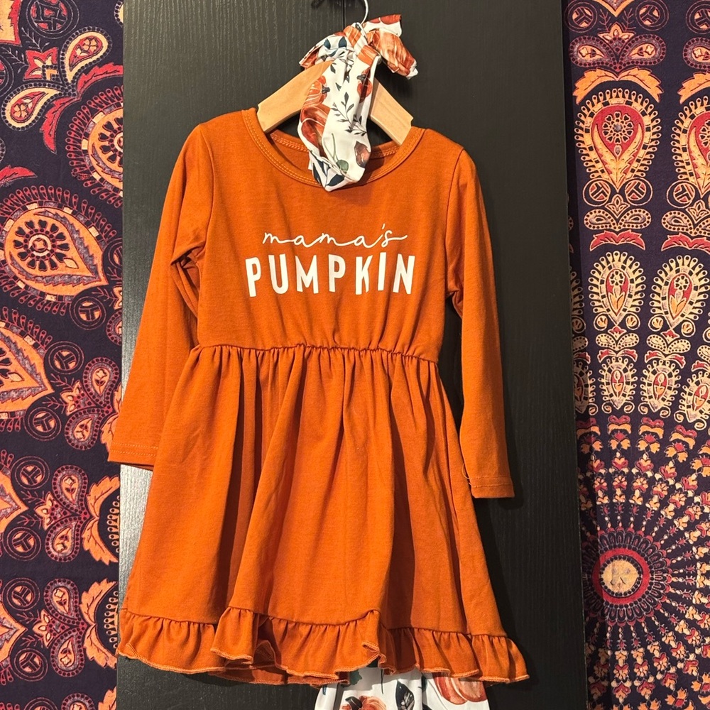 Orange 'Mama's Pumpkin' Dress